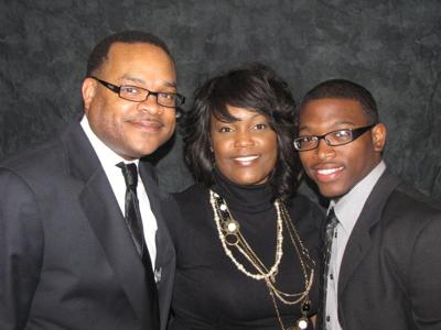 Pastor Breonus M. Mitchell, Sr. (Dad), First Lady Lakisha Mitchell (Ma), and I on Resurrection Sunday 2010 after my public affirmation of my Call to Preach at Greater Grace Temple Community Church